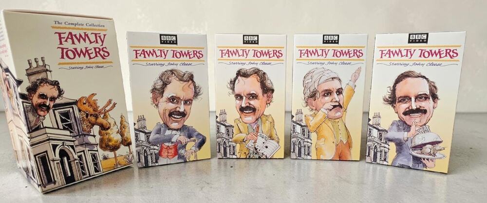 Fawlty Towers Complete Collection VHS Box Set 4 Tapes BBC John Cleese 12 Ep
